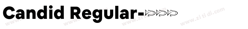 Candid Regular字体转换